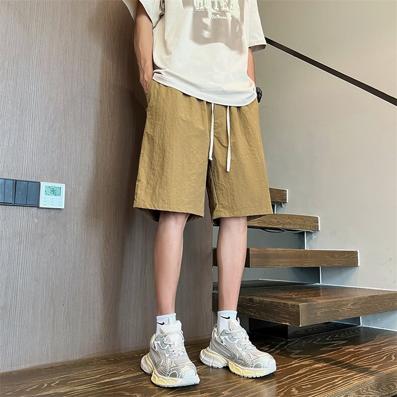 夏季高密尼龙运动沙滩短裤前后斜插大口袋休闲短裤男K1007P35,男装牛仔裤,电商C323