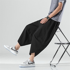 2025夏季韩版潮流冰丝裤哈伦裤七分裤225-1-K9022-P20，男装牛仔裤，星座225-1