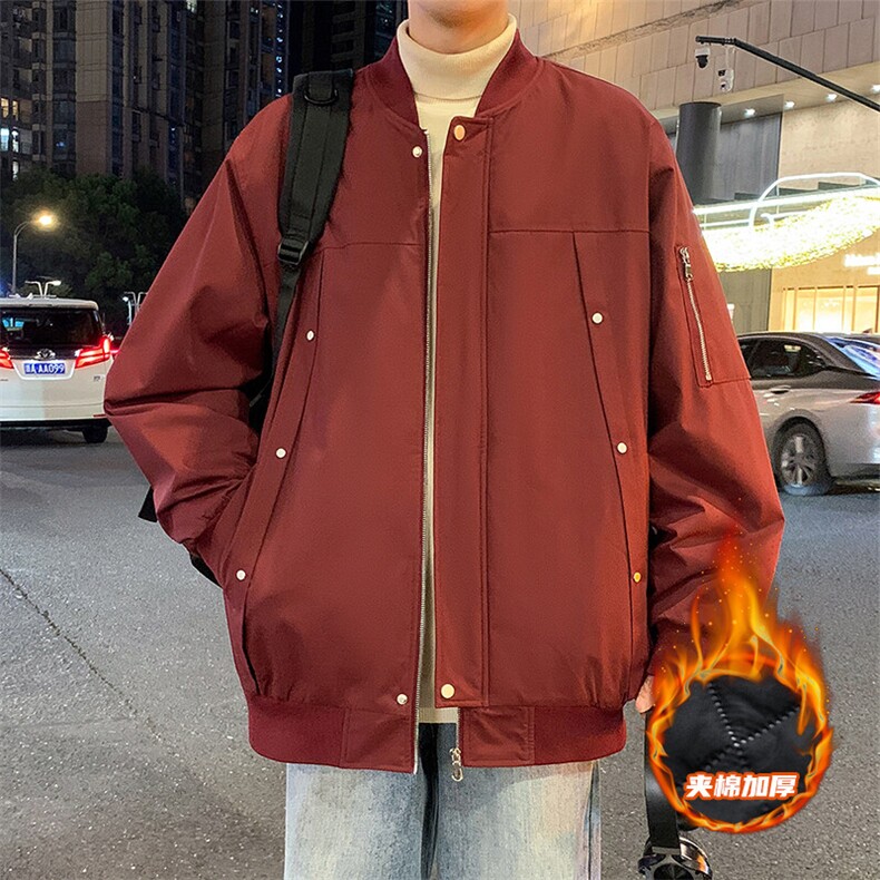 冬季男士棉衣户外夹棉飞行夹克加厚棒球领外套，男装夹克，星座1206（原A206）