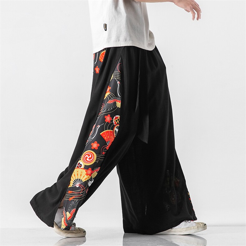 夏季 大码风裙裤中性改良宋裤筒阔腿裤潮汉服 K109/P85图片