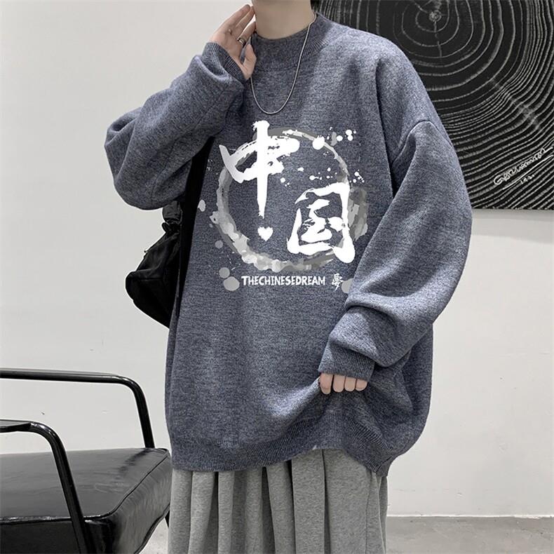 控68半高领毛衣男士大码针织衫男毛线衣男M18134-P45加绒款-P65,男装针织衫/毛衣,电商A040