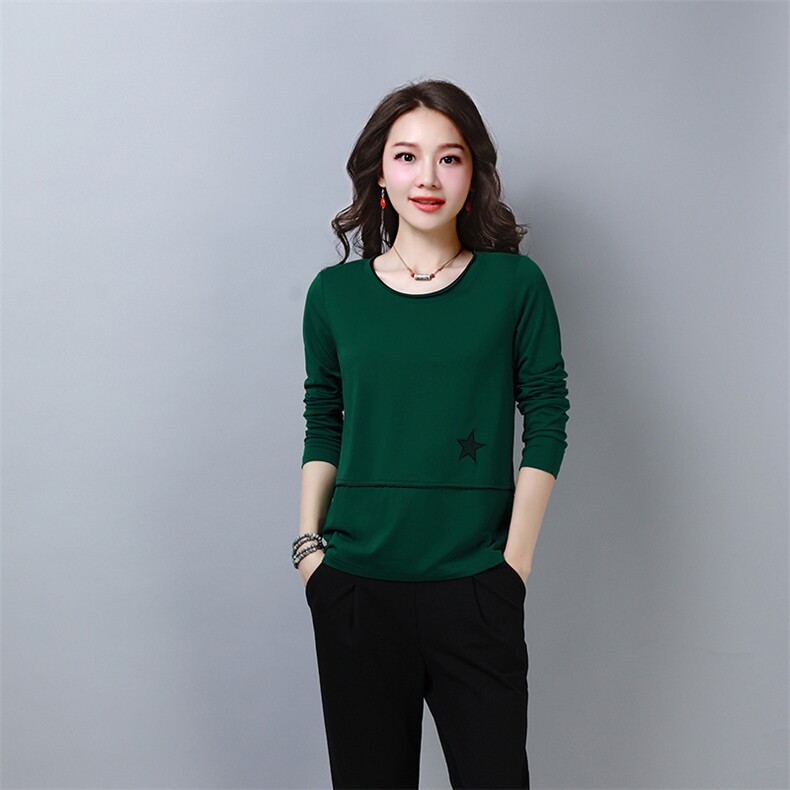 纯色T恤2024春季舒适简约气质个性青春流行时尚都市修身显瘦,女装T恤,姿萝菲
