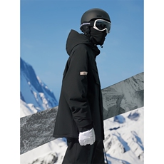 防风防水单板双板蓄热加棉加厚连帽滑雪服外套男女HF58-P160控268，女装短外套，电商A001