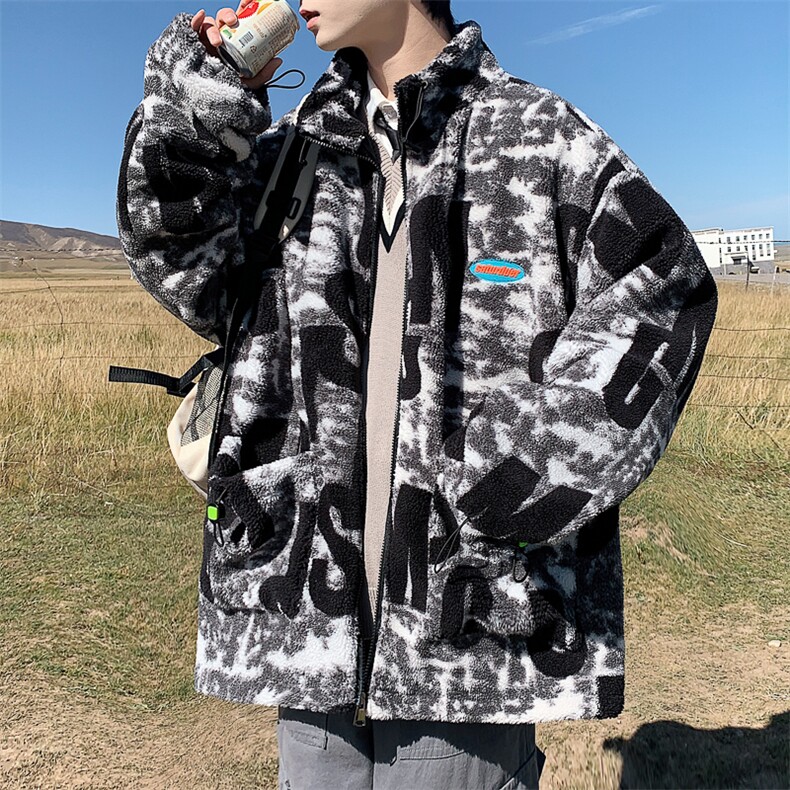 特P75新款春装款羊羔毛外套加厚宽松情侣棉衣YG04,男装棉衣,电商B370