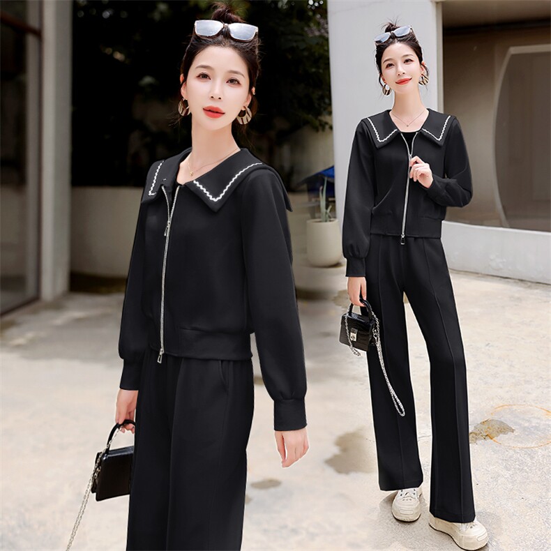 高级感时尚运动休闲套装女2024早秋新款宽松显瘦俩件套,女装连衣裙,妙形