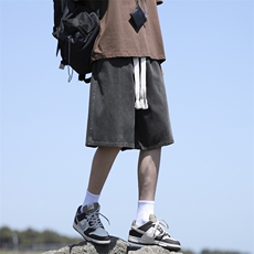夏季薄款宽松休闲潮流百搭学生港风ins牛仔短裤男DK852-特批-34，男装牛仔裤，星座718-1