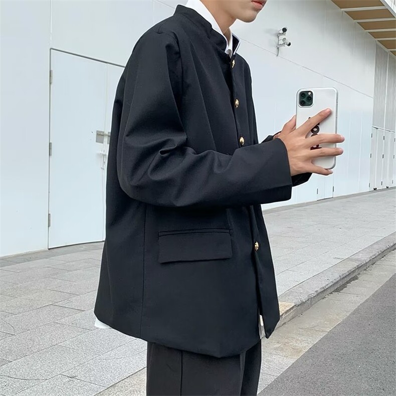 男秋季外套潮牌街头立领热血高校中山装夹克外套西服G24P50,男装夹克,星座1116-2