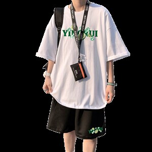 2025夏季港风纯棉运动短袖短裤套装男 A161-2-TZ102-P55图片