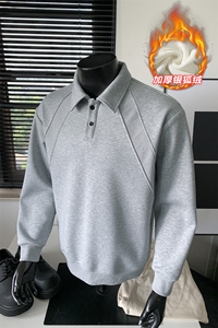 加绒加厚银狐绒500g重磅曼巴棉解构卫衣男W5406J加绒-特P50控98图片
