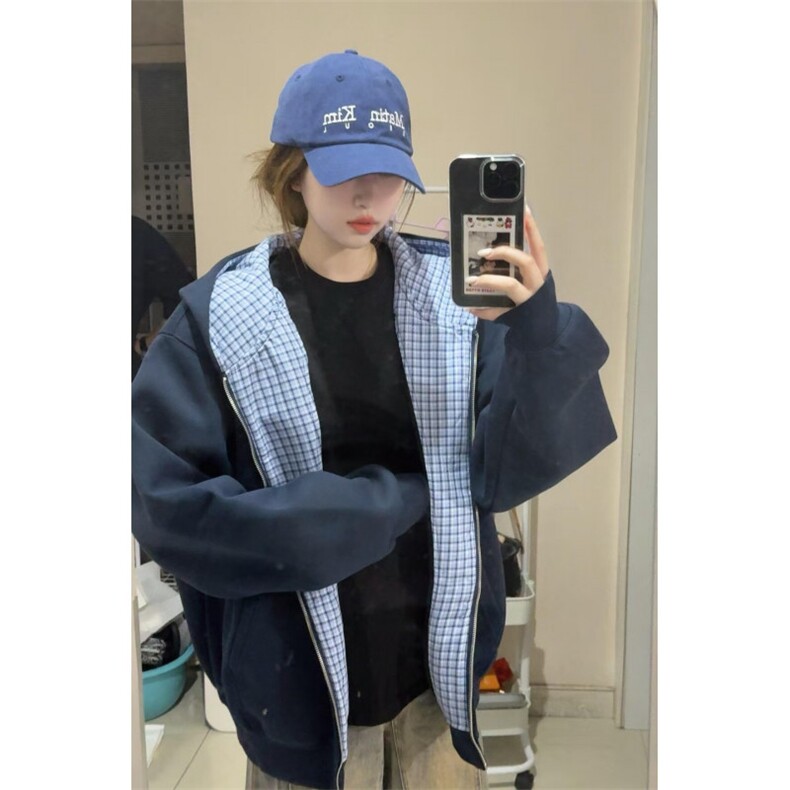 5289-P62原版做工纯棉华棉复合休闲拉链卫衣薄款,女装卫衣/绒衫,星座617A-2