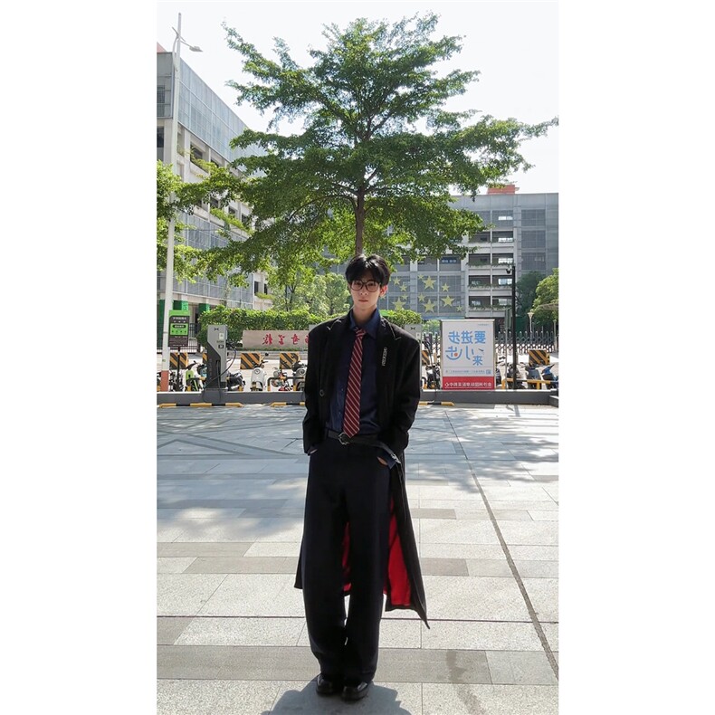 【已下单】长款秋冬韩版毛呢大衣宽松高级感外套DY05018P125,男装毛呢大衣,星座1004（原星座815-3）