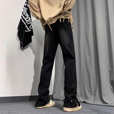 B2212023秋冬美式ins高街小众拉链牛仔裤LK22042-P60控78，男装牛仔裤，电商B221