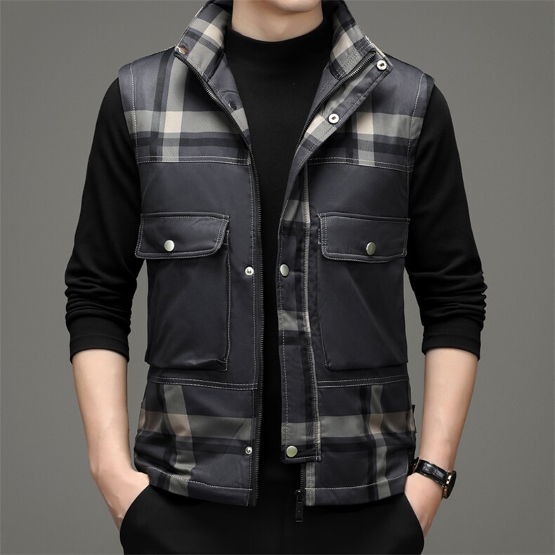 冬季羽绒马甲男潮流保暖休闲棉衣外套立领宽松棉服ZS22099-P185,男装背心/马甲,电商B212（原钱塘6029）