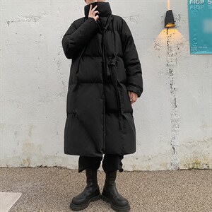 基地-MY994-P168冬季新款飘带中长款棉衣男同款棉服暗黑风控228,男装棉衣,电商B280-1（原A049）
