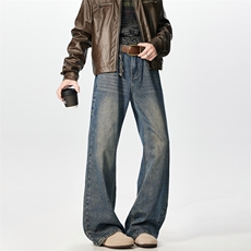 现货~~美式复古蓝宽松微喇牛仔裤1 BK580-P45控79,男装牛仔裤,星座515,四季星座 现货~~美式复古蓝宽松微喇牛仔裤1 BK580-P45控79,男装牛仔裤,星座515,四季星座