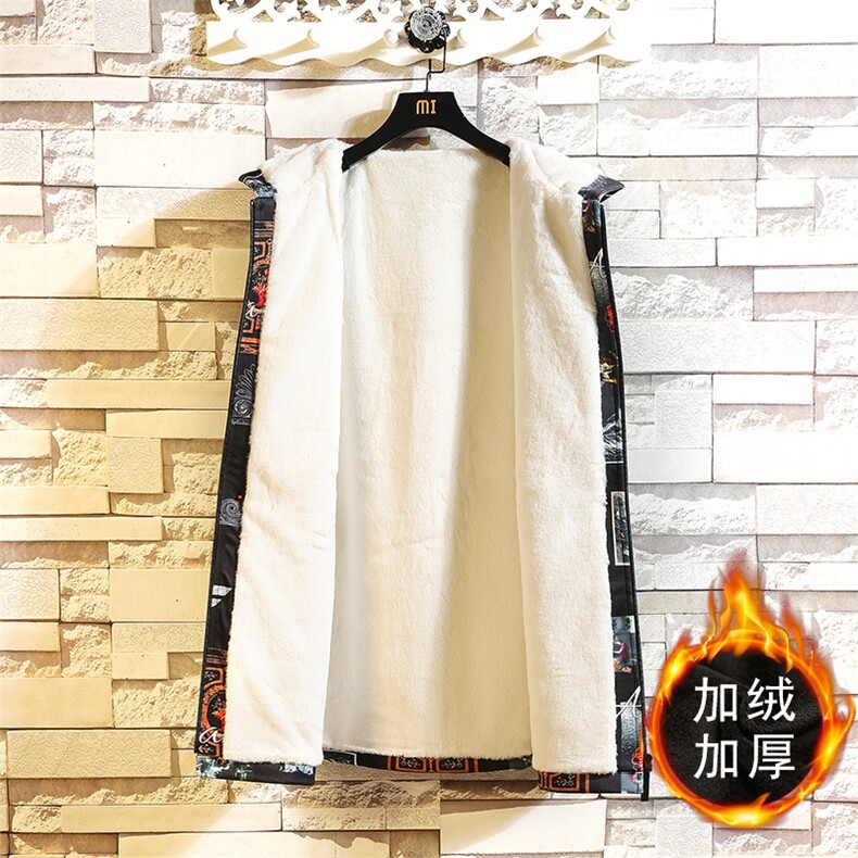 砖墙秋冬大码男士大衣加绒加厚青少年中长款外套风衣男F903-P85,男装风衣,电商A441