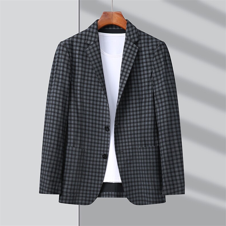 YZ6821男士2023秋新款长袖西服休闲外套单西修身小西装P125,男装西服,电商B360