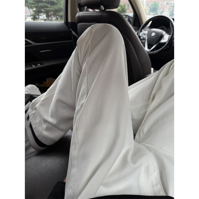 B221美式ins高街暗黑宽松纯白色牛仔裤LK24414-特P36控68,男装牛仔裤,电商B221