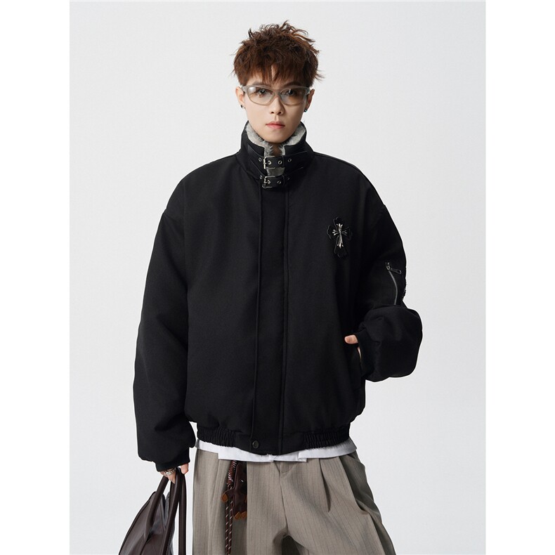 现货-美式毛领座山雕十字架棉服冬季加厚暖外套218-7-M139-特100,男装棉衣,星座218-7