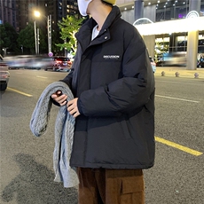 港风夜景时尚字母印花面包服白鸭绒羽绒服A247-YR193P195控258，男装羽绒服，电商A247