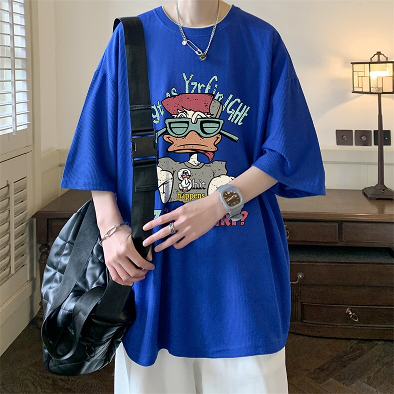 华夫格t恤男短袖男大码五分袖酒店风HT73380-P22,男装T恤,电商A040