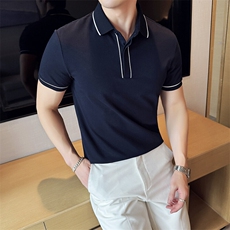 2025主推款备货高品质夏季新款短袖T恤翻领Polo衫D342-2256-P48，男装T恤，电商D342
