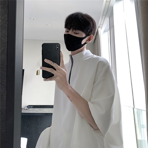 Clean Fit 高密空气层拉链纯色T恤短五分半袖打底衫XT27-P40控58图片
