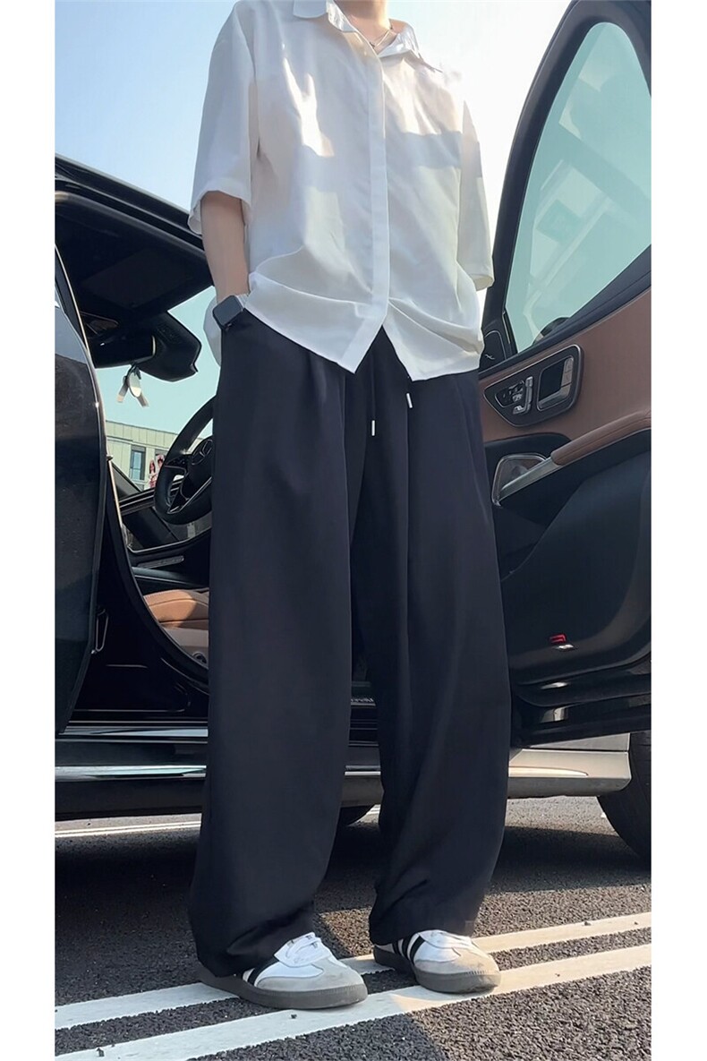 夏季冰丝速干休闲长裤宽松阔腿山本裤A529特P32控58,男装休闲裤,电商A309