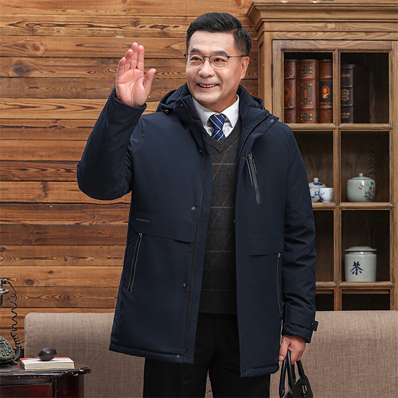 冬季新款羽绒服男士连帽保暖外套中年男装加厚短外套YD6128-P220,男装羽绒服,星座1105-3