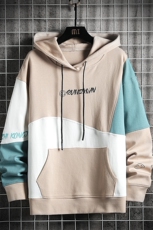 7XL-M主推货足2023春季新款连帽卫衣男连帽休闲撞色加肥加大码，男装卫衣，钱塘717(原712)