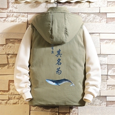 棉马甲男士大码加厚棉背心男坎肩男砖墙MJ47261-P80，男装背心/马甲，电商A040A