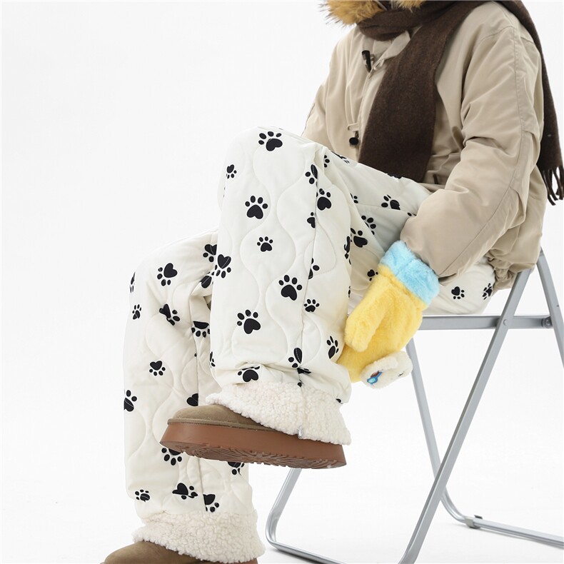 【现货】XZ612-K527-P65控89冬季棉裤葫芦纹印花加绒防水滑雪裤，男装棉裤，星座612