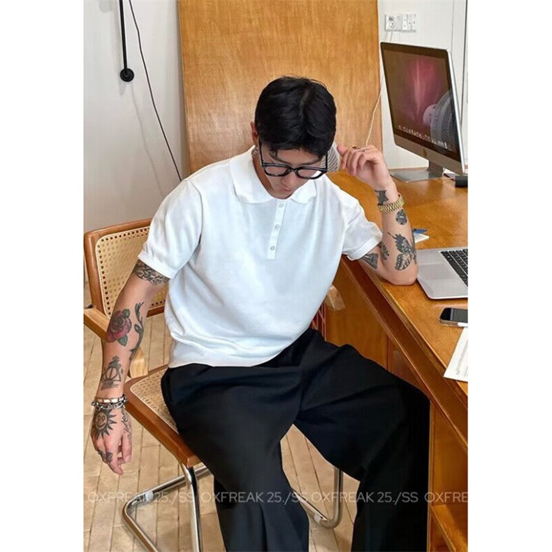 夏季日系休闲短袖T恤POLO衫男痞帅简约翻领半袖针织衫T6610,男装Polo衫,星座1116A（原606A-3）
