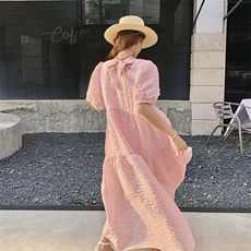 大货已出粉色连衣裙251-25117-P105-K158，女装连衣裙，浙宝189