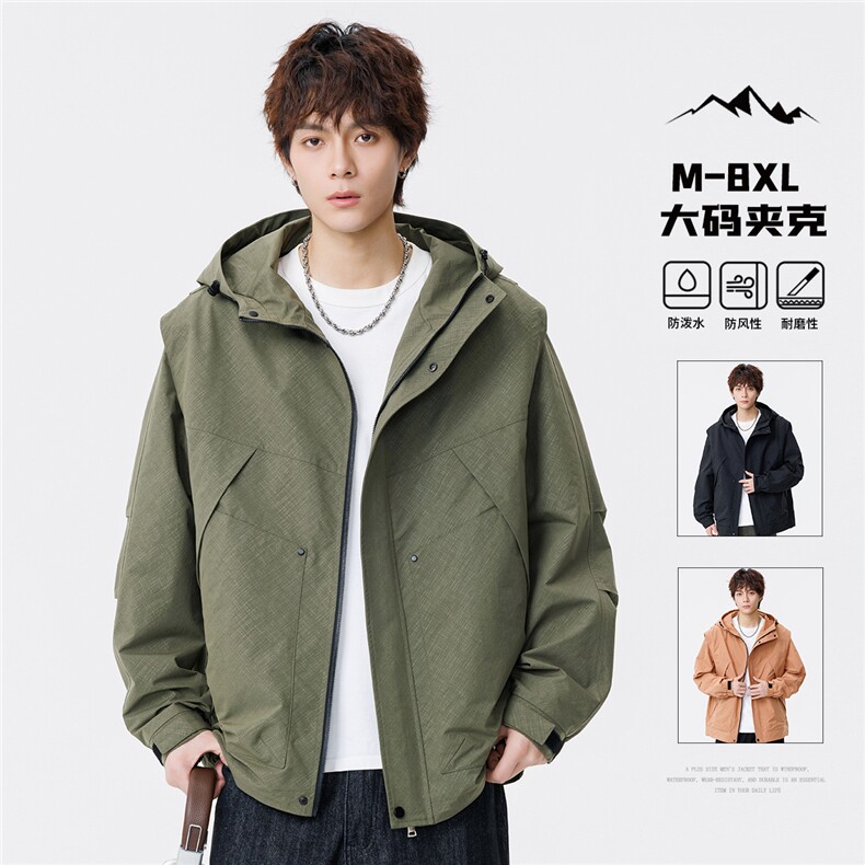 2026春节大码男士连帽夹克外套8661-P80大码元，男装夹克，星座209