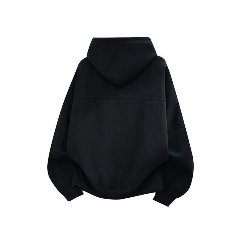 重磅全棉无帽绳450克拉链连帽卫衣硬挺短宽套头外套男RH5344-P50，女装短外套，星座610B-1