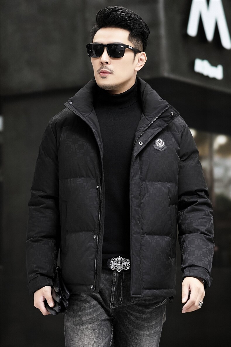 主推90%白鸭绒中年羽绒服外套男士立领青年面包服羽绒服外套大衣,男装羽绒服,钱塘723