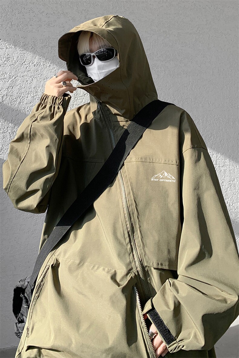 8XL-M特大码春季Cityboy宽松冲锋衣夹克男女上衣外套男JK1310P85,男装夹克,电商D206-1