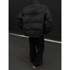 档口图美式高街刺绣PU皮棉服棉袄高级感加厚保暖棉衣MY758-P108，男装棉衣，星座1213