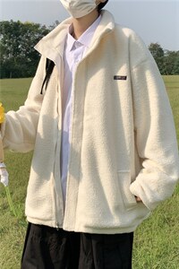 2021新款双面穿羊羔衣潮流外套秋季青年学生上衣服 W1986-P70图片