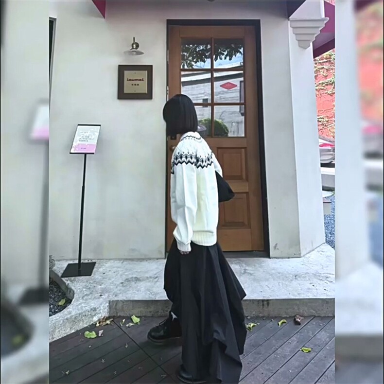 重磅秋冬装北极绒套头毛衣美式复古休闲慵懒风提花工艺针织衫外套,男装针织衫/毛衣,电商A486