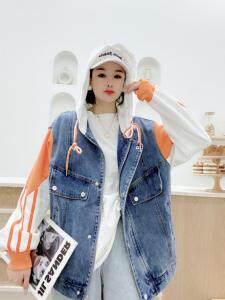 牛仔拼接排单款二色二码热卖中...，女装，情依阁