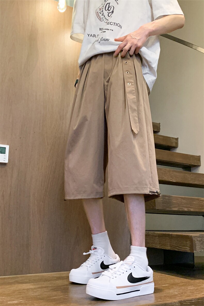 夏季新款潮牌休闲短裤男宽松七分运动中裤906特P35控68,男装牛仔裤,电商C305A