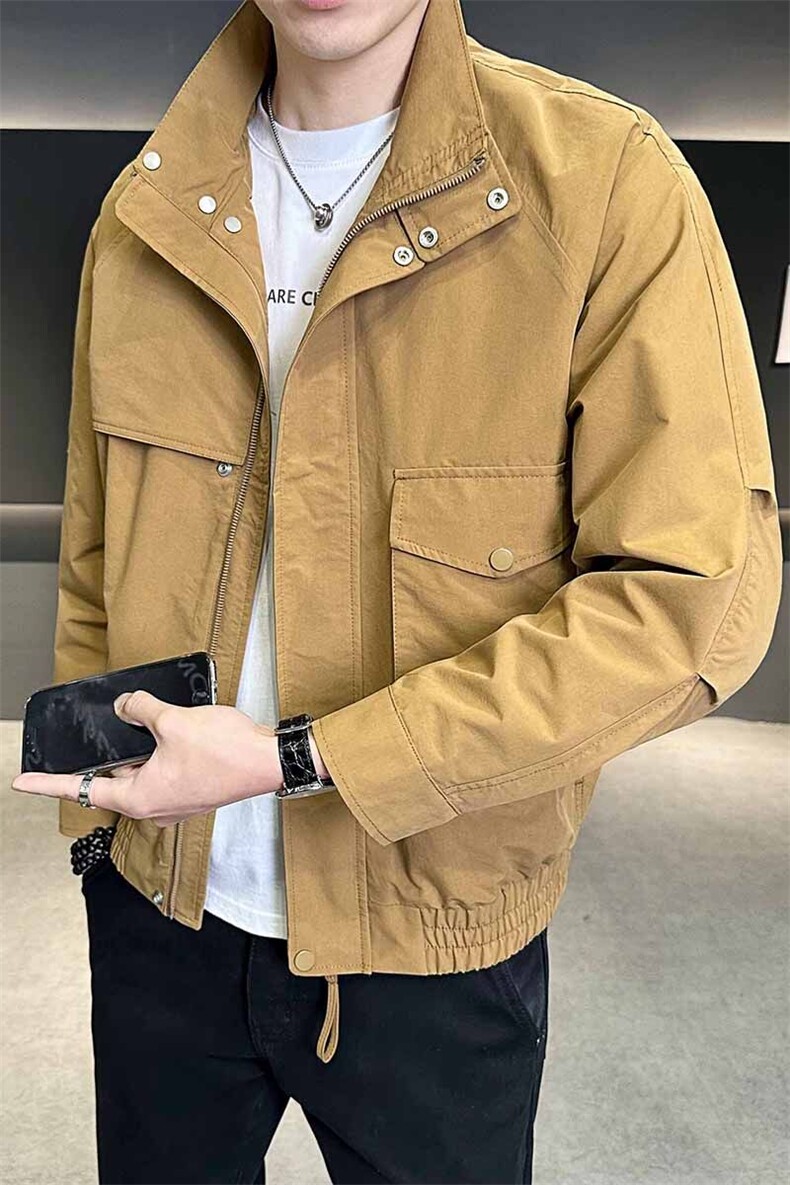 C317-2508-P1252025春季新款夹克外套男立领工装款,男装夹克,电商C317