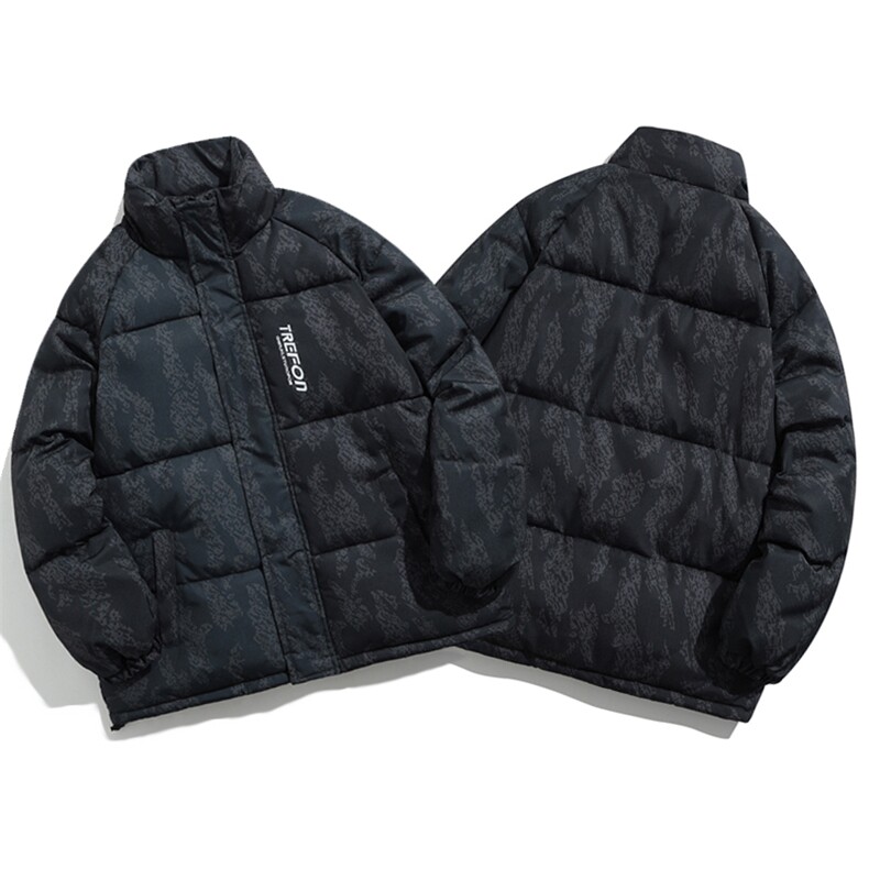 立领棉衣男女印花棉服新款冬装棉袄面包服外套3354-P70 控108图片
