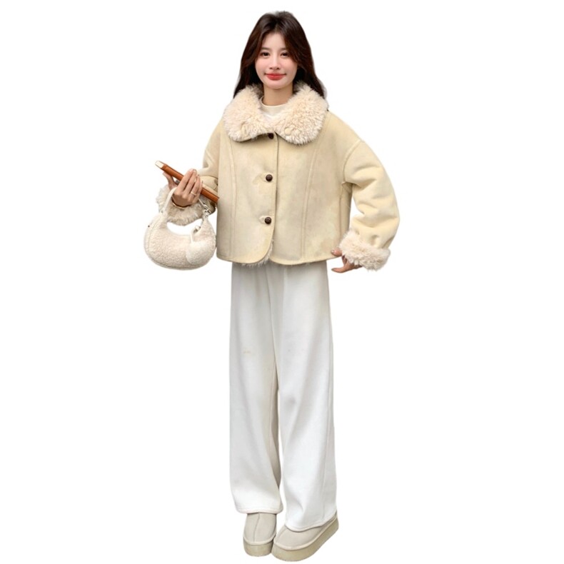 新款！冬装两面穿皮毛一体外套2C133-8989-P215-K318,女装皮草,2C133