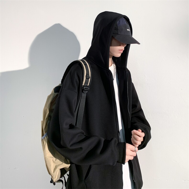 抖音420克重磅华棉复合纯色开衫卫衣DY05-P50,男装卫衣,电商A036A