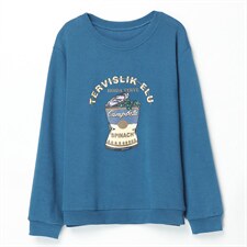 2021春季新款简约时尚印花图案拼接圆领套头卫衣，女装卫衣/绒衫，姿萝菲