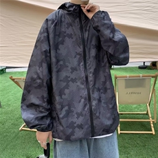 防晒衣时尚拉链标准日系男气质慵懒青春流行新款夏季FS68P38，男装防晒衣，星座410-2