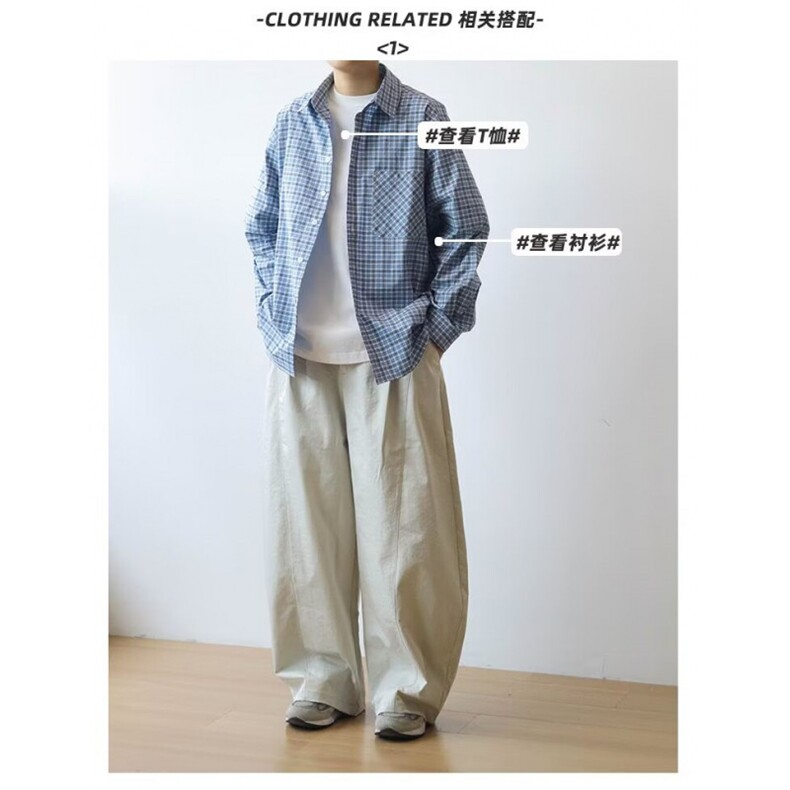时尚新款简约慵懒不缩水工装裤文艺流行气质百搭潮流日系ins原宿,男装工装外套,星座506A